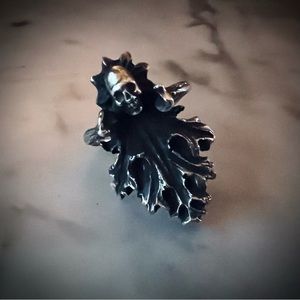 Dark Fawn Cemetery Scroll Ring